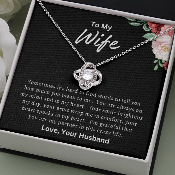 To My Wife | Happy Mother's Day, Birthday, Anniversary, Christmas Gift| Love Knot Necklace