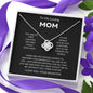 Mom - You're The World - Love Knot Necklace From Daughter