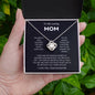 Mom - You're The World - Love Knot Necklace From Daughter