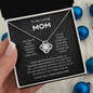 Mom - You're The World - Love Knot Necklace From Daughter