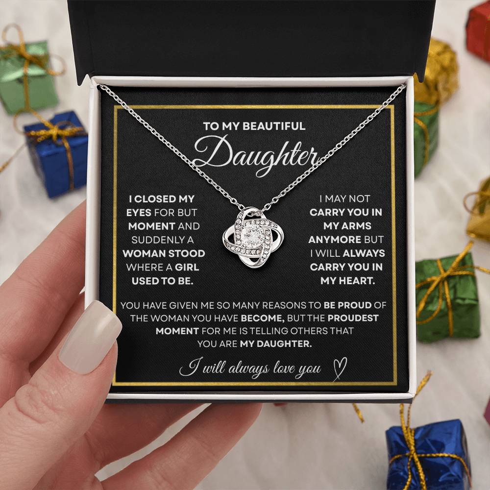 To My Beautiful Daughter | Forever in My Heart Necklace
