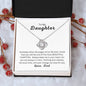 For My Daughter | Most Beautiful Chapter | Love Knot Necklace From Dad