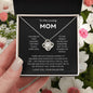 Mom - You're The World - Love Knot Necklace From Daughter