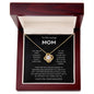 Mom - You're The World - Love Knot Necklace From Daughter
