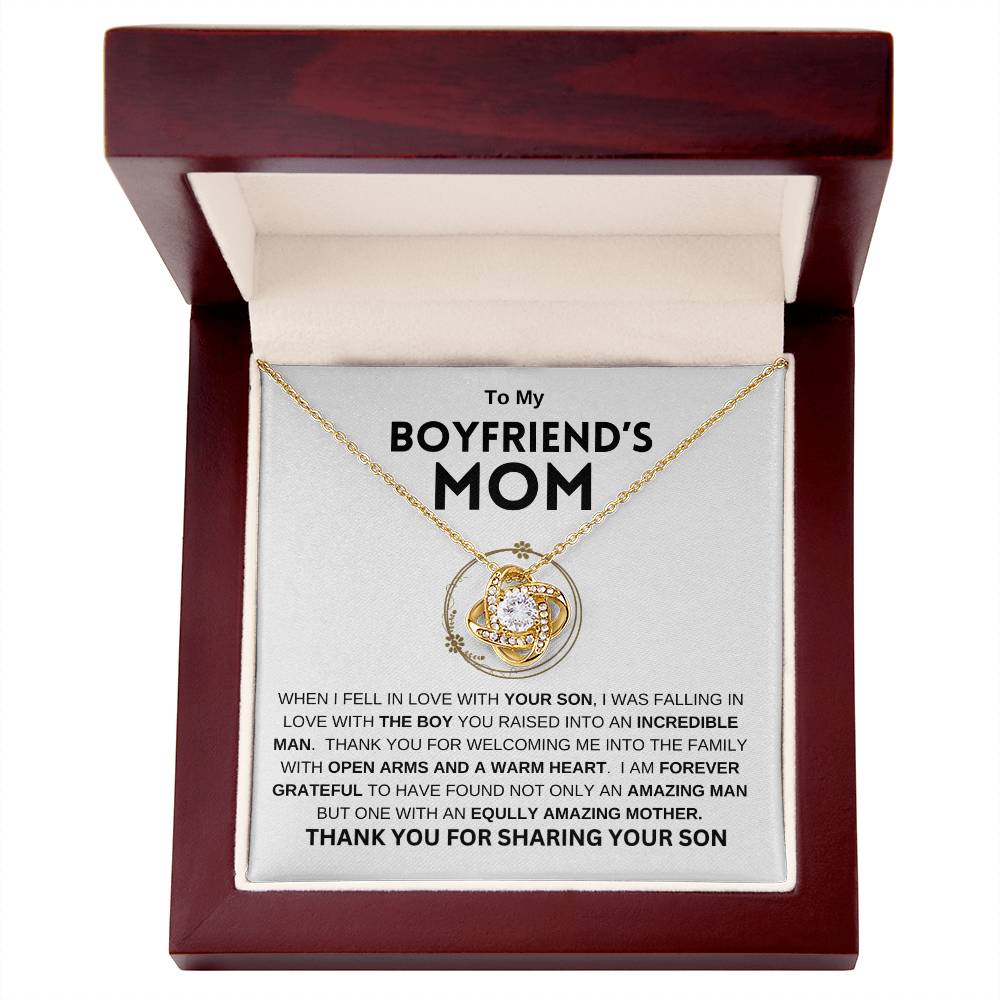To My Boyfriend's Mom | Love Knot Necklace | Mother's Day Gift