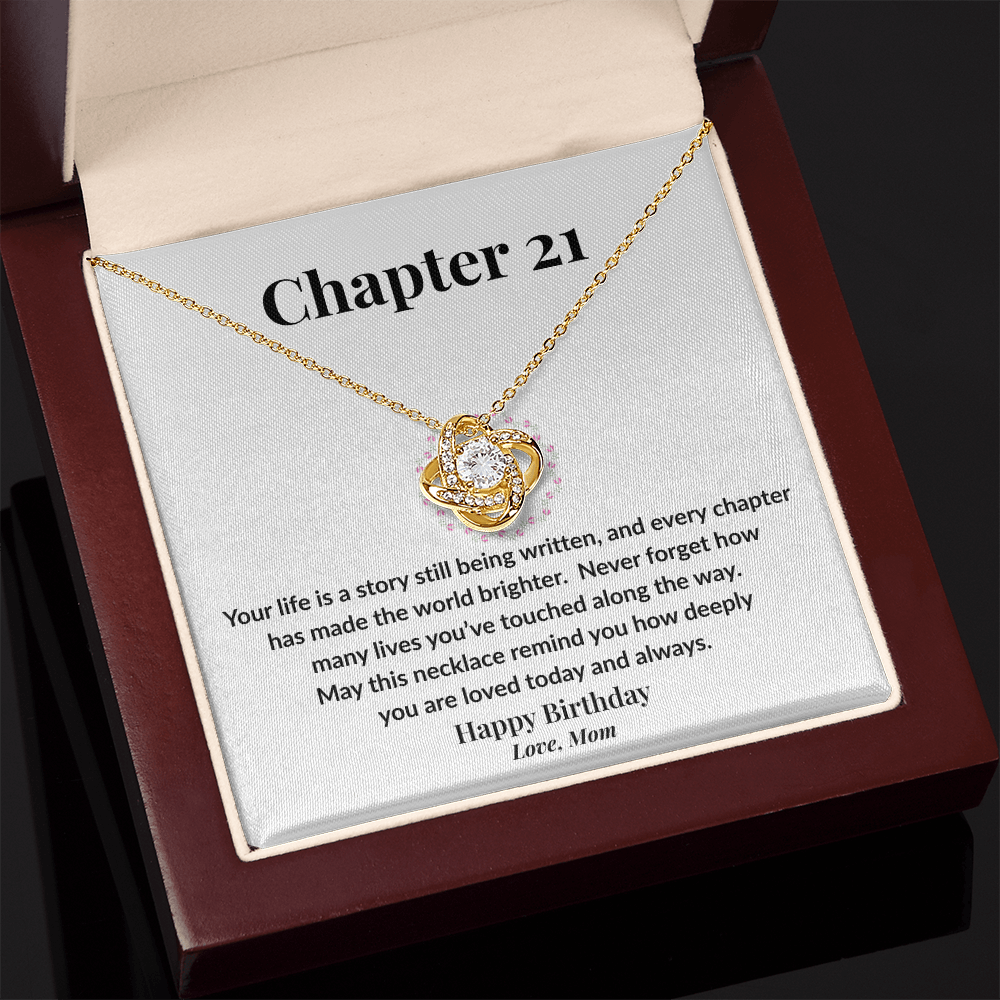 Happy 21st Birthday Necklace from Mom