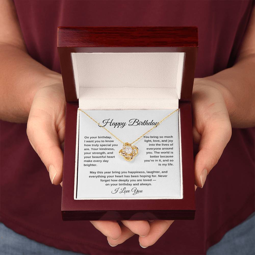 Happy Birthday – You Are Deeply Loved | Love Knot Necklace