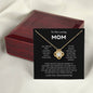 Mom - You're The World - Love Knot Necklace From Daughter