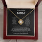 Mom - You're The World - Love Knot Necklace From Daughter