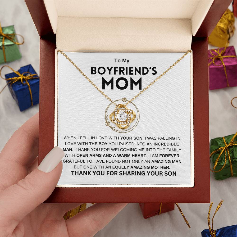 To My Boyfriend's Mom | Love Knot Necklace | Mother's Day Gift