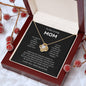 Mom - You're The World - Love Knot Necklace From Daughter
