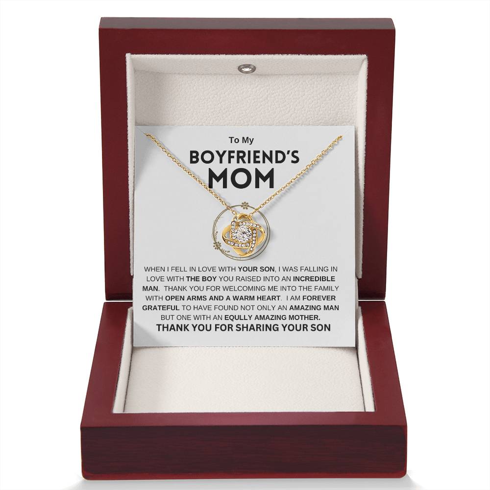 To My Boyfriend's Mom | Love Knot Necklace | Mother's Day Gift