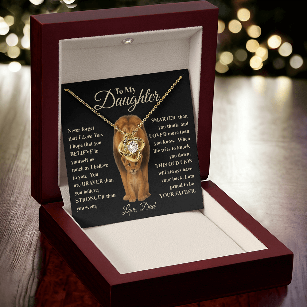 To My Daughter | This Old Lion Necklace, A Heartfelt Gift from Dad