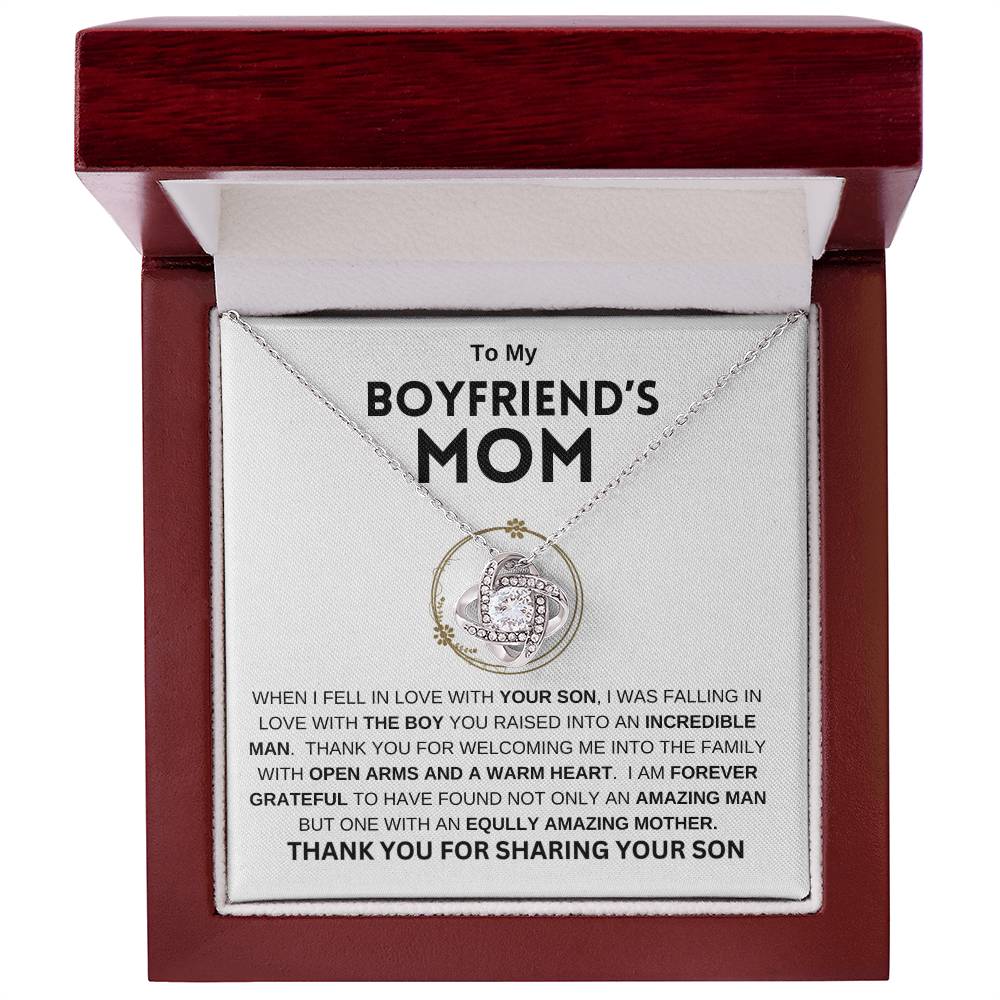 To My Boyfriend's Mom | Love Knot Necklace | Mother's Day Gift