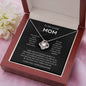 Mom - You're The World - Love Knot Necklace From Daughter
