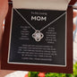 Mom - You're The World - Love Knot Necklace From Daughter