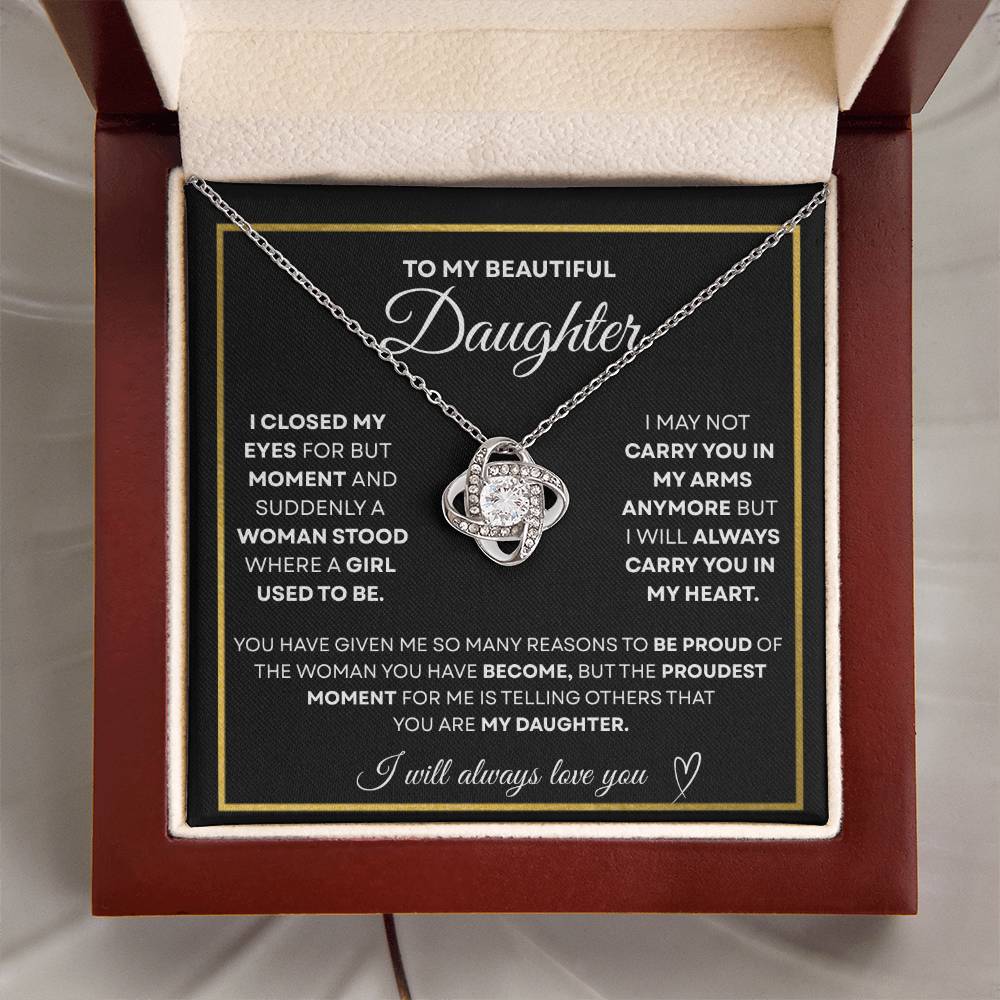 To My Beautiful Daughter | Forever in My Heart Necklace