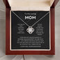Mom - You're The World - Love Knot Necklace From Daughter
