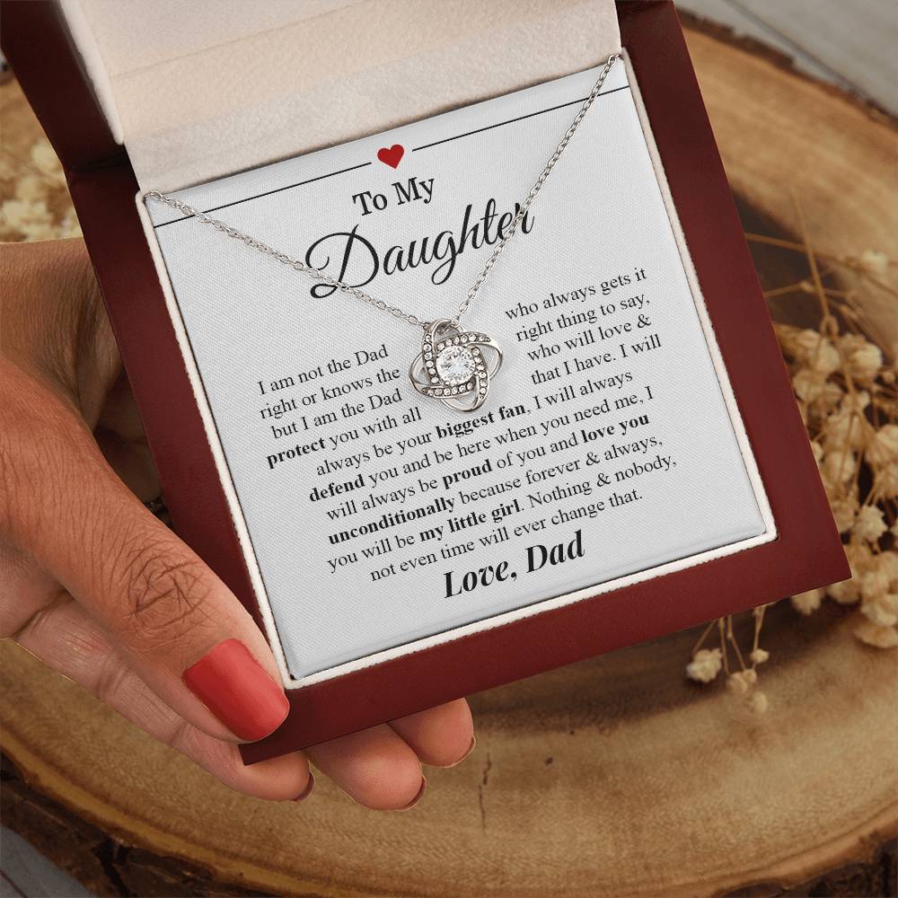 To My Daughter | I Love You - Love Knot Necklace