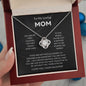 Mom - You're The World - Love Knot Necklace From Daughter