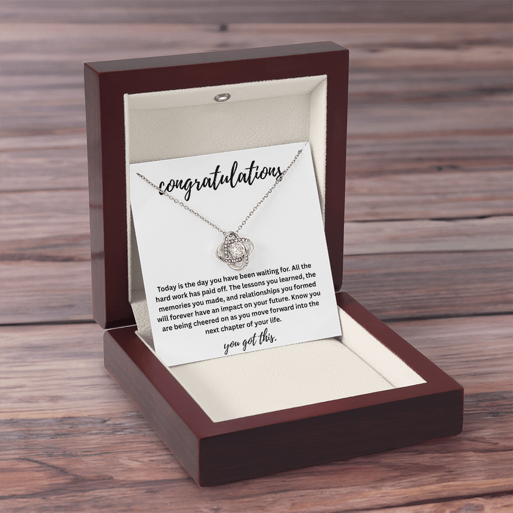 Graduation Love Knot Necklace