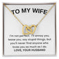 To My Wife, I Love You - Interlocking Hearts Necklace