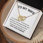 To My Wife, I Love You - Interlocking Hearts Necklace