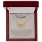 To My Daughter | I Love You, Always & Forever - Interlocking Hearts Necklace
