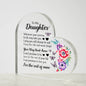 To My Daughter Never Forget Your Way Back Home Acrylic Plaque