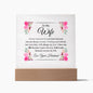 To My Wife | Always Keep Me In Your Heart | Love, Your Husband - Square Acrylic Plaque