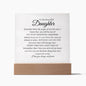 To My Beautiful Daughter Gift From Mom | Daughter Gift From Dad, Birthday Gift for Daughter, Valentine's Day Gift - Square Acrylic Plaque