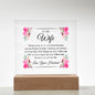To My Wife | Always Keep Me In Your Heart | Love, Your Husband - Square Acrylic Plaque