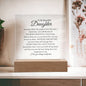 To My Beautiful Daughter Gift From Mom | Daughter Gift From Dad, Birthday Gift for Daughter, Valentine's Day Gift - Square Acrylic Plaque