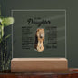 To My Daughter | Never Forget - Square Acrylic Plaque