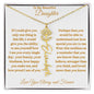 To My Beautiful Daughter | Flower Name Necklace | Mother's Day Gift | Birthday Gift | Customizable Birth Flower Design