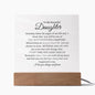 To My Beautiful Daughter Gift From Mom | Daughter Gift From Dad, Birthday Gift for Daughter, Valentine's Day Gift - Square Acrylic Plaque