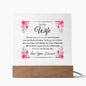 To My Wife | Always Keep Me In Your Heart | Love, Your Husband - Square Acrylic Plaque