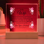 To My Wife | Always Keep Me In Your Heart | Love, Your Husband - Square Acrylic Plaque