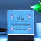 To My Wife | Always Keep Me In Your Heart | Love, Your Husband - Square Acrylic Plaque