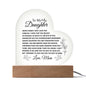 To My Daughter | Never Forget that I Love You Acrylic Plaque | Love Mom