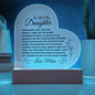 To My Daughter | Never Forget that I Love You Acrylic Plaque | Love Mom