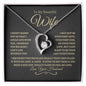 To My Beautiful Wife | Forever Love Necklace - BG