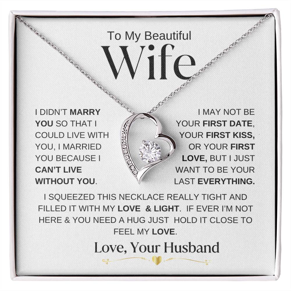 To My Beautiful Wife | Forever Love Necklace - WB2D