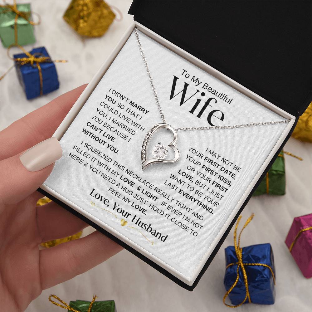To My Beautiful Wife | Forever Love Necklace - WB2D