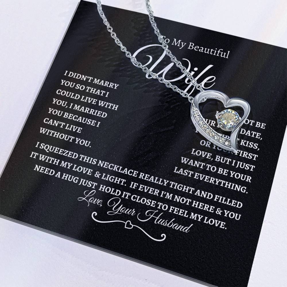 To My Beautiful Wife | Forever Love Necklace - BWP