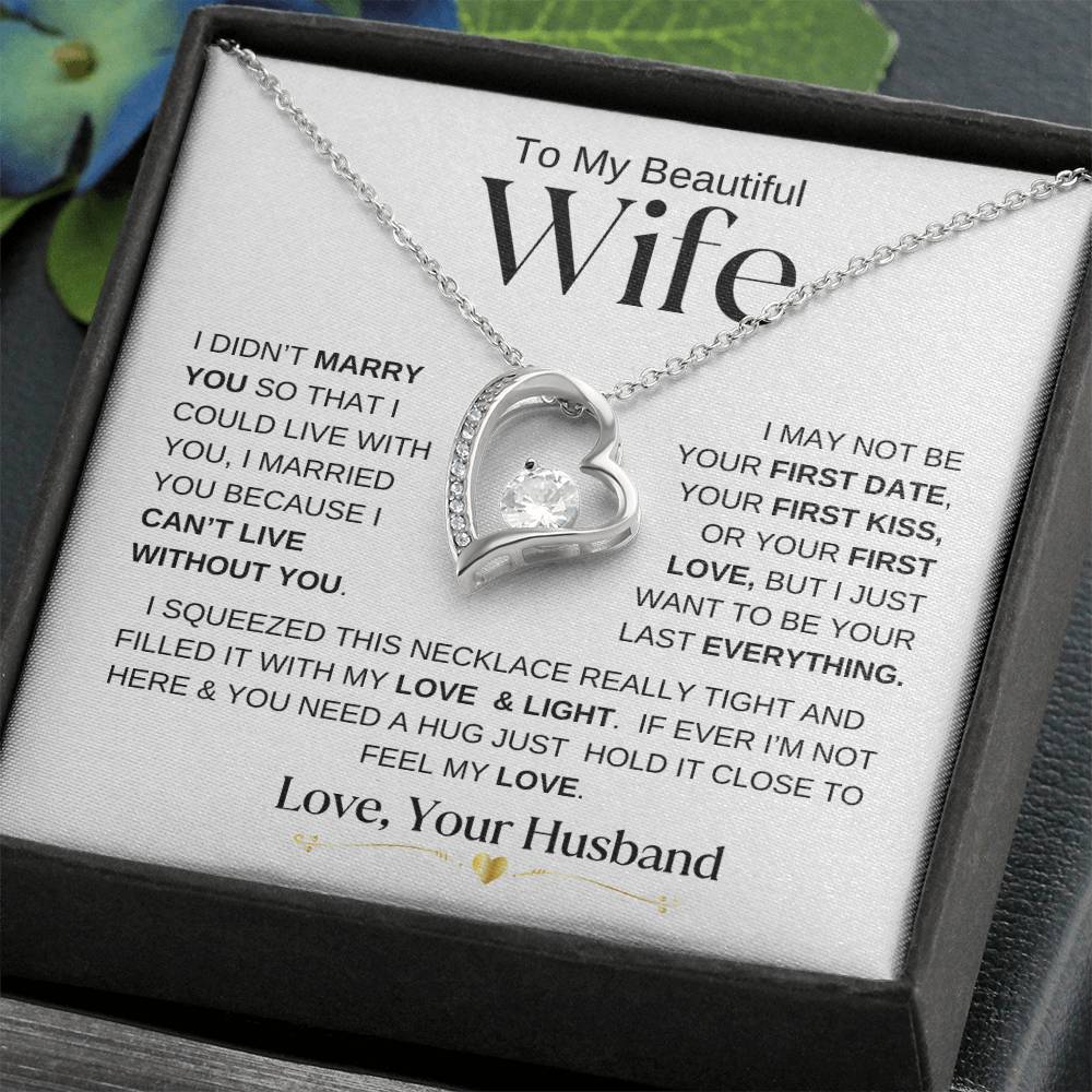 To My Beautiful Wife | Forever Love Necklace - WB2D