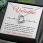 To My Beautiful Valentine | For Wife, Future Wife, Fiancé, Soulmate | Heart Skips A Beat | Forever Love Necklace
