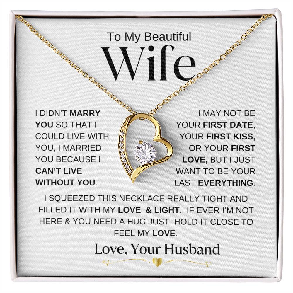 To My Beautiful Wife | Forever Love Necklace - WB2D
