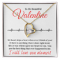 To My Beautiful Valentine | For Wife, Future Wife, Fiancé, Soulmate | Heart Skips A Beat | Forever Love Necklace