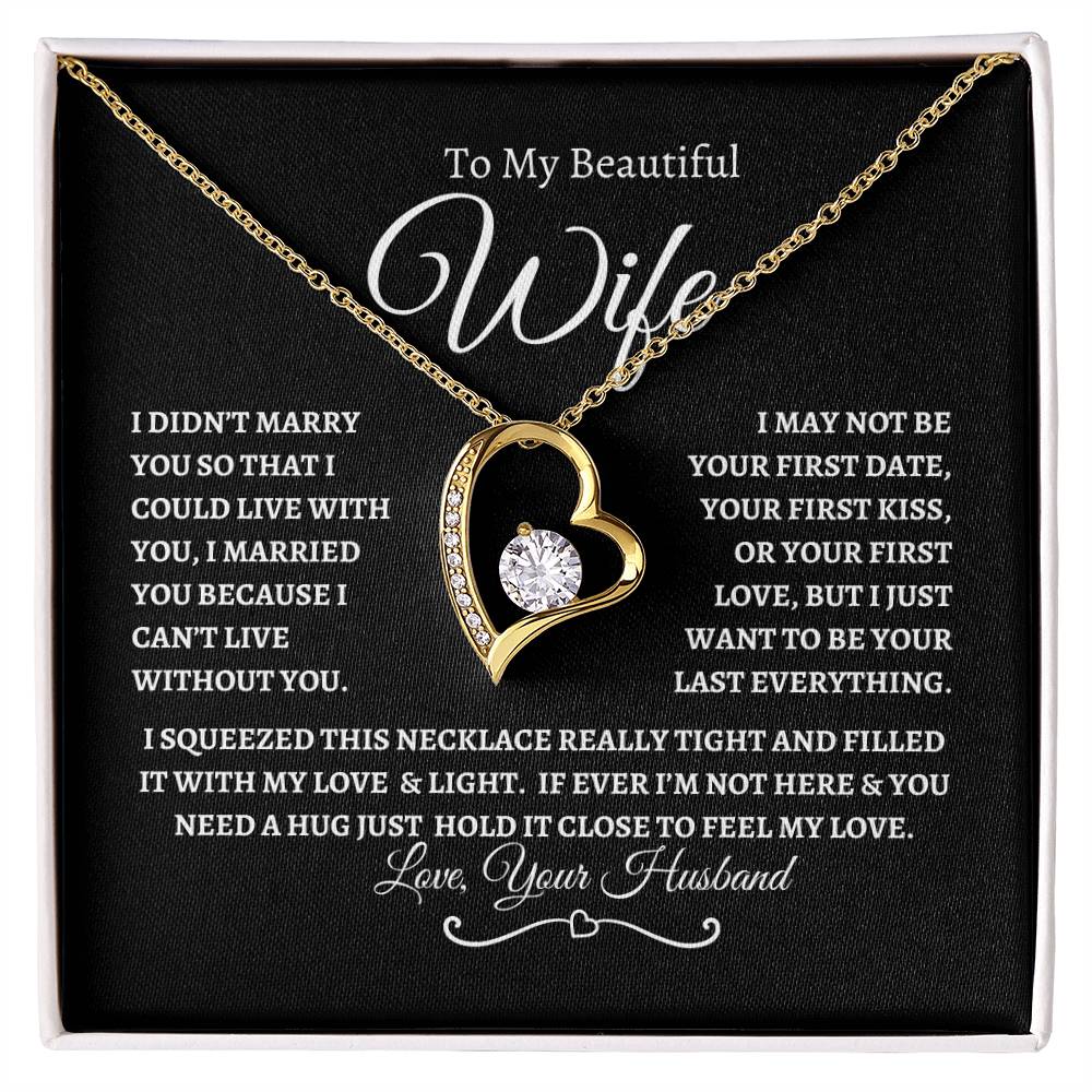 To My Beautiful Wife | Forever Love Necklace - BWP